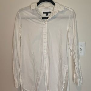 Banana Republic White Tunic Button down